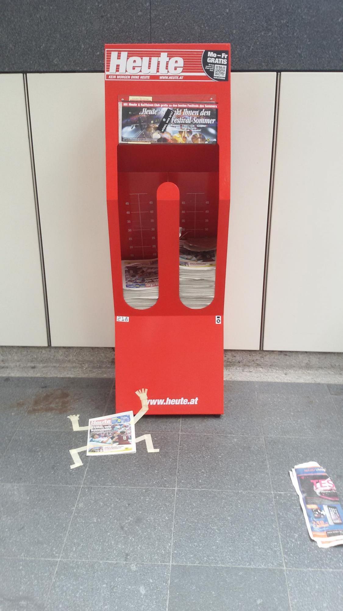 Newspaper stand in metro station